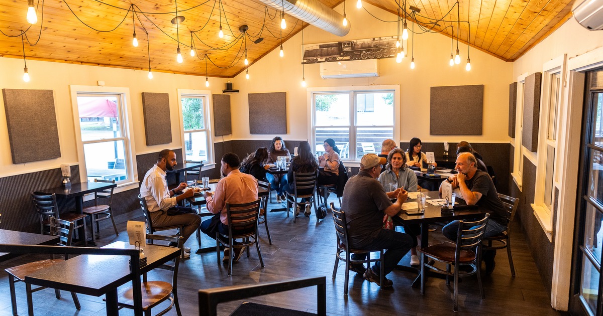 Customers sitting at the tables