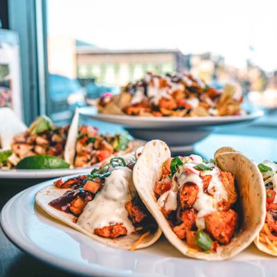 Assorted tacos, served