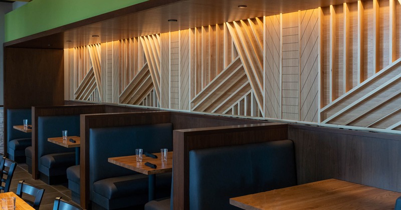 Interior, restaurant booths