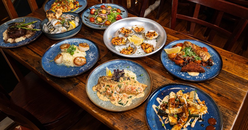 Assorted food dishes