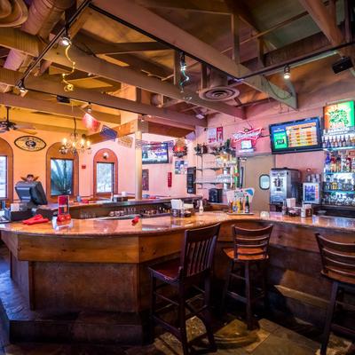 Restaurant interior, bar area