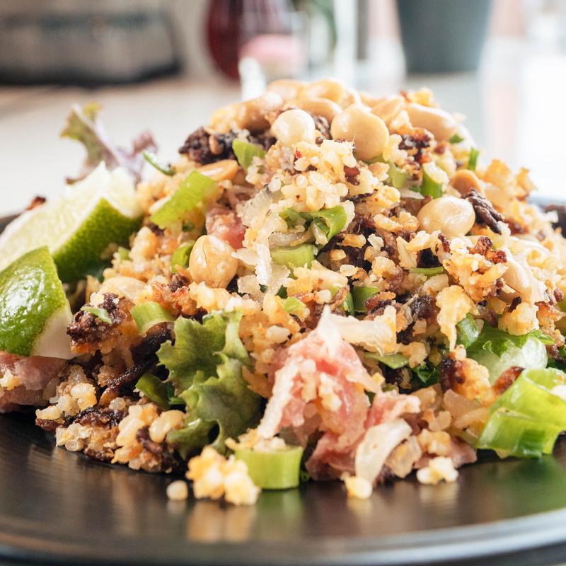 menu item 14 of 21, Nam Khao Tod