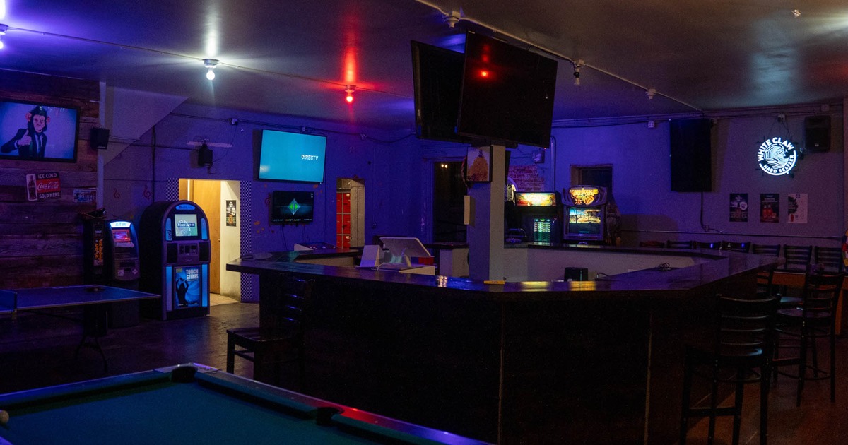 Bar area and pool tables