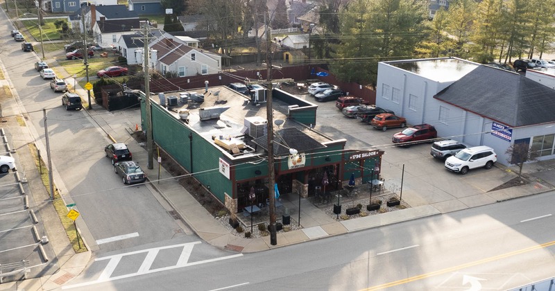 By Golly's Bar and Grill, aerial view