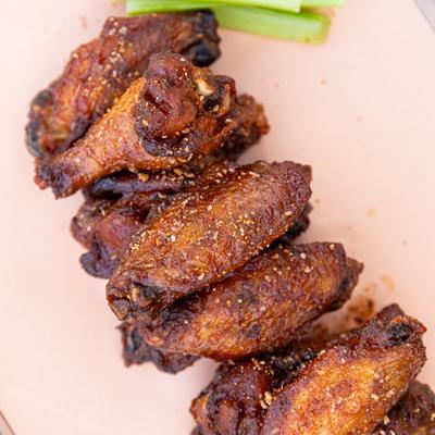 Chicken wings sprinkled with spices