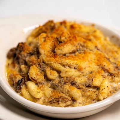 Baked pasta casserole.