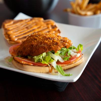 Fried chicken sandwich.