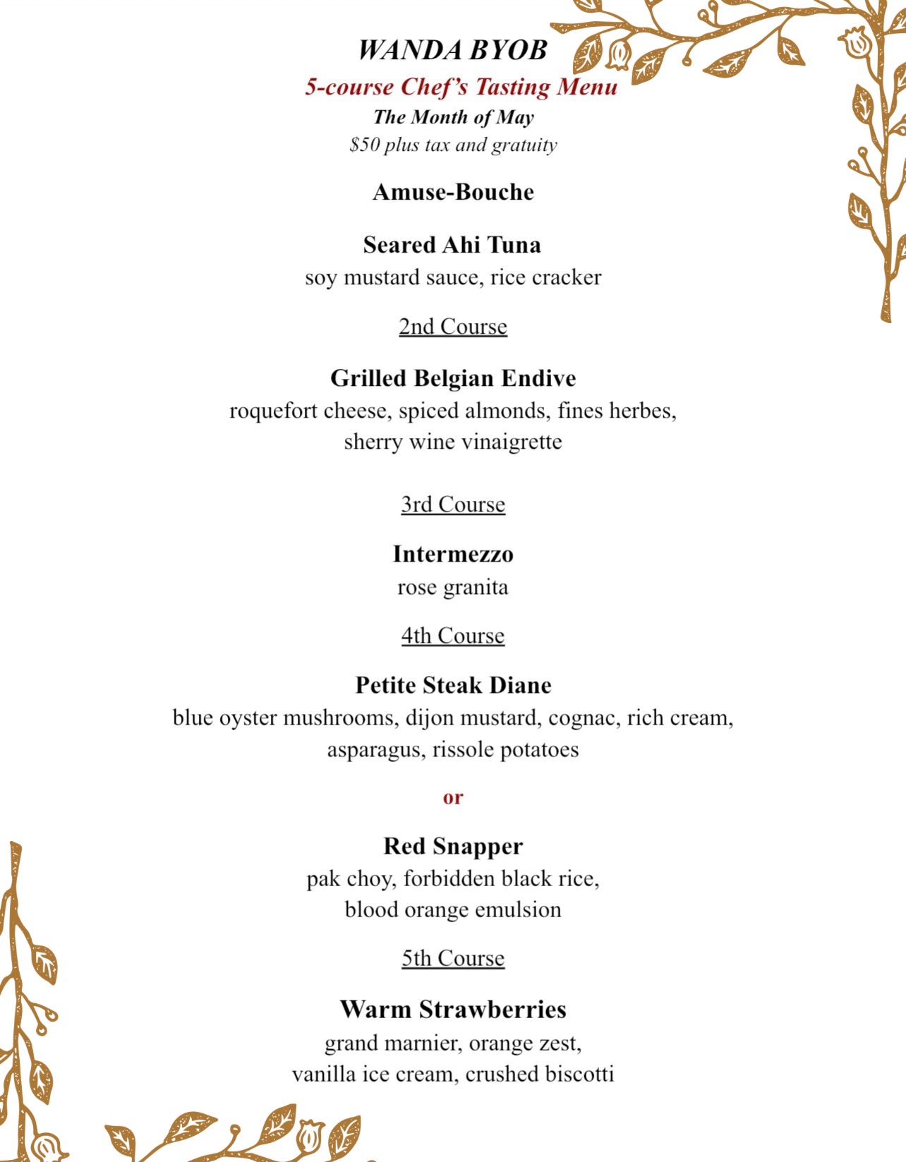 Wanda BYOB Haddonfield, NJ