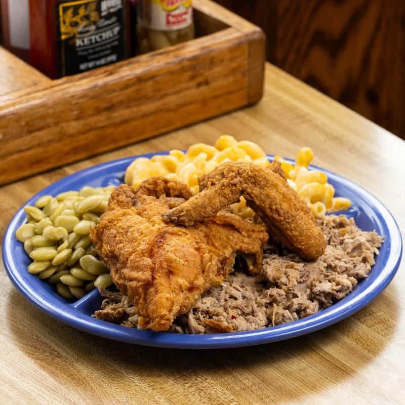 menu item 12 of 22, BBQ Pork & 1/4 Fried Chicken