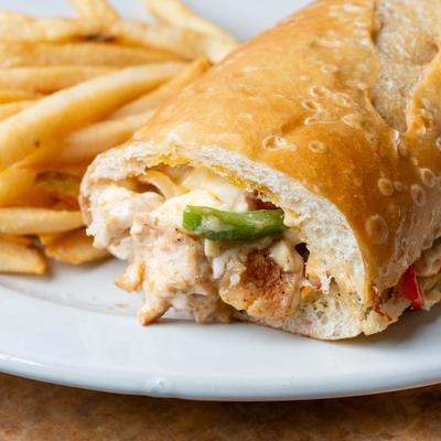 Chicken Sandwich and fries.