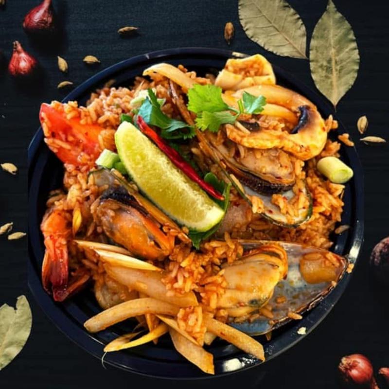 menu item 73 of 112, Seafood Tom Tum Fried Rice