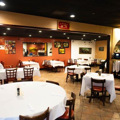 Interior, dining area.