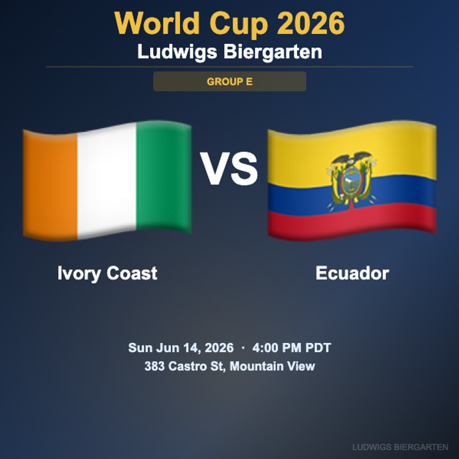 World Cup 2026: Ivory Coast vs Ecuador | Group E event photo