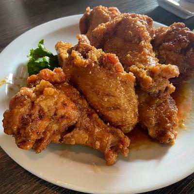 Crispy fried chicken.