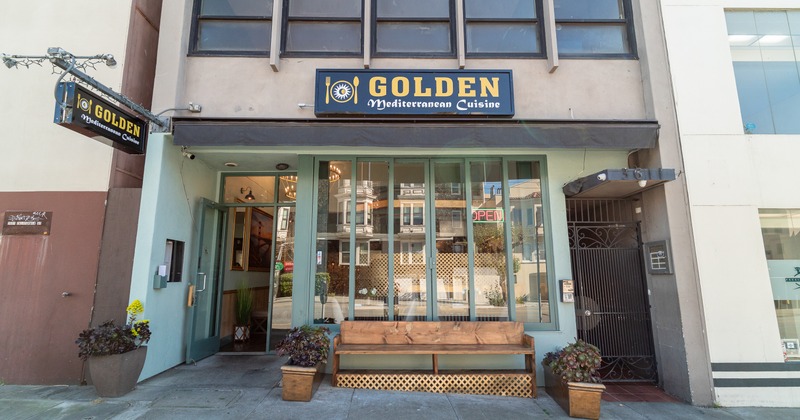 Exterior, entrance to restaurant