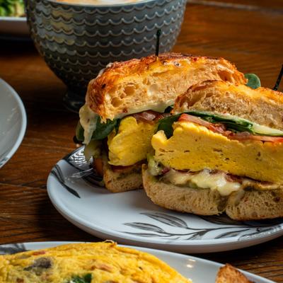 The deluxe sandwich and other meals.