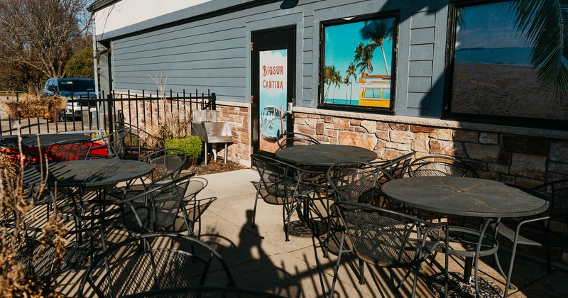 Exterior, patio, seating space