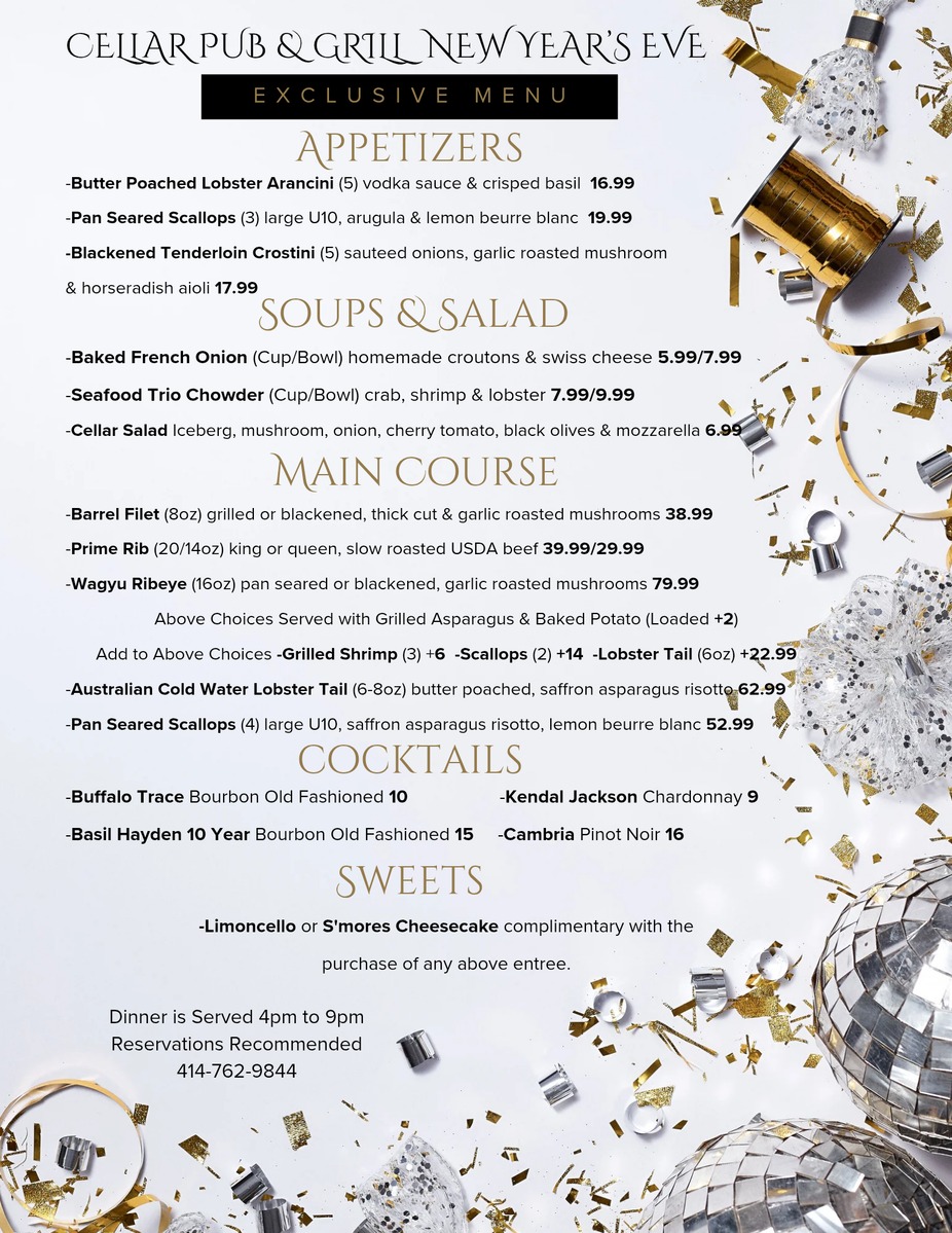 New Year's Eve Exclusive Chef's Menu! event photo