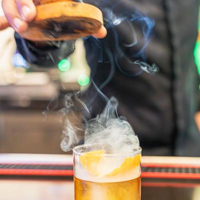 A Smoked Nicoya Old Fashioned.