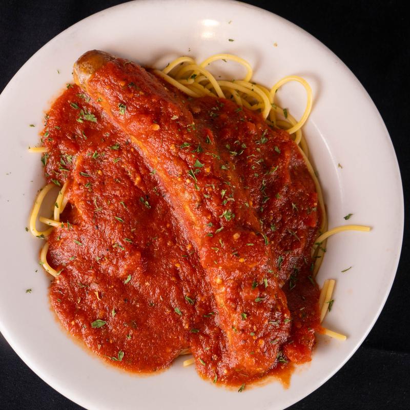 Spaghetti with Meatballs or Sausage photo