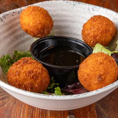 Fried goat cheese balls.