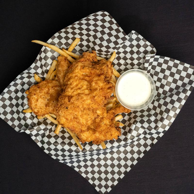 Hand Battered Chicken Tenders w/ Choice of Fry photo