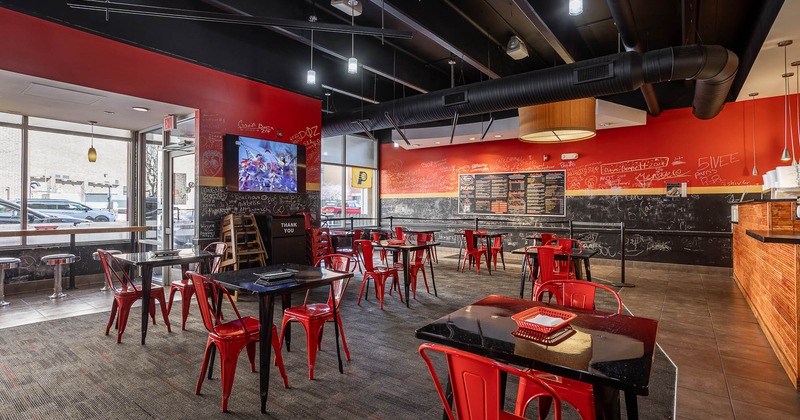 Restaurant interior, main seating area