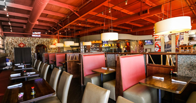 Interior, seating area, restaurant decoration
