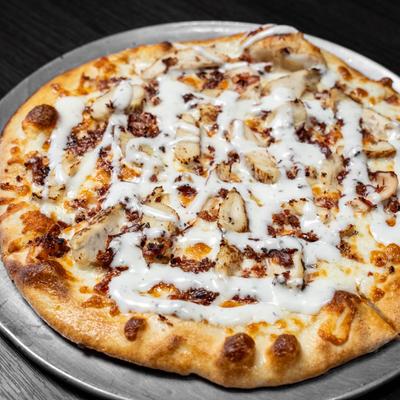 Chicken Bacon Ranch Pizza.