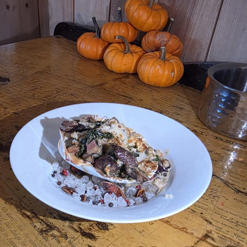 tuscan scallops gratinato- photo