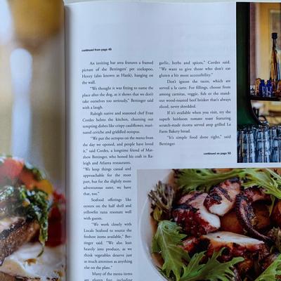 A newspaper article about the restaurant