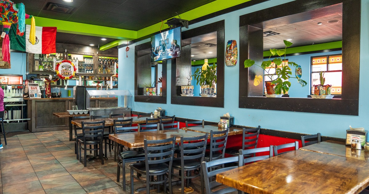 Interior, diner area, tables, chairs