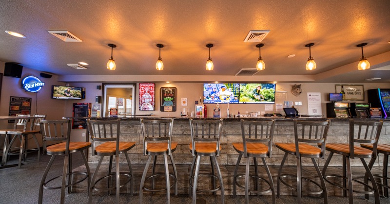 Interior, tables ready for guests