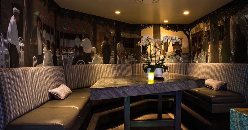 Interior, decorated table ready for guests