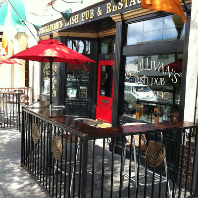 Patio, tables and parasol