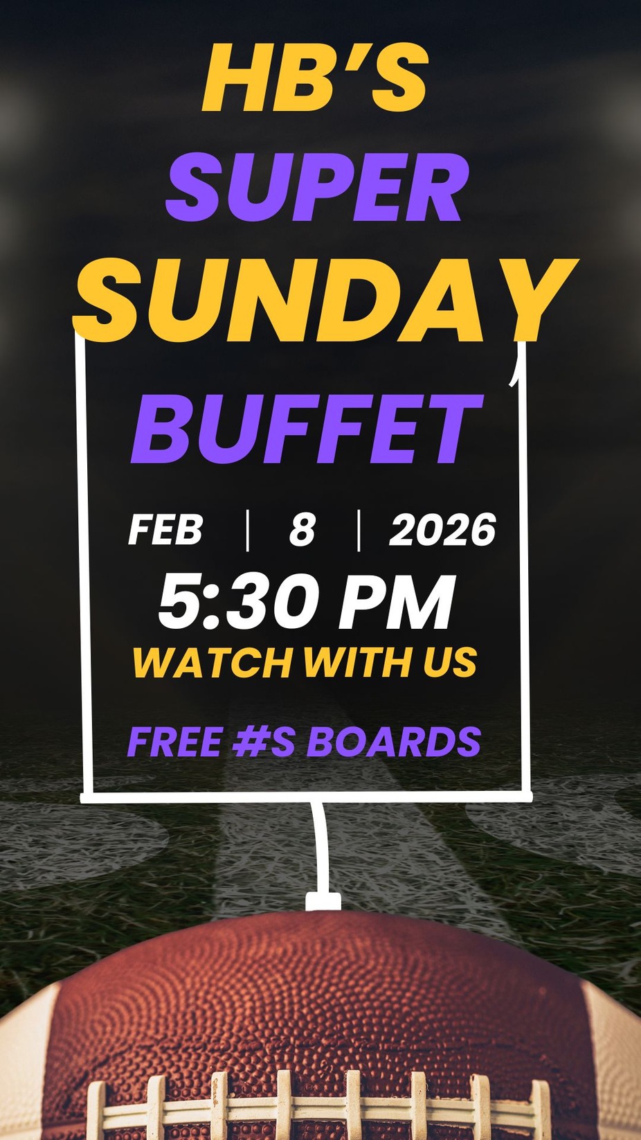 Super Sunday Buffet event photo