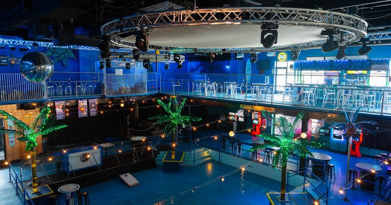 Interior, wide shot from above