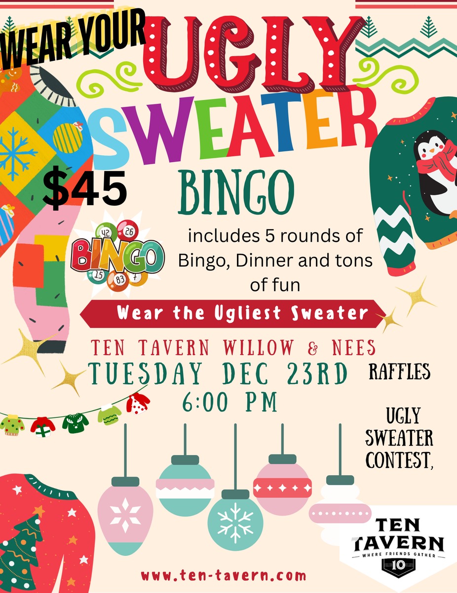 Dinner & Bingo: Ugly Sweater Edition event photo