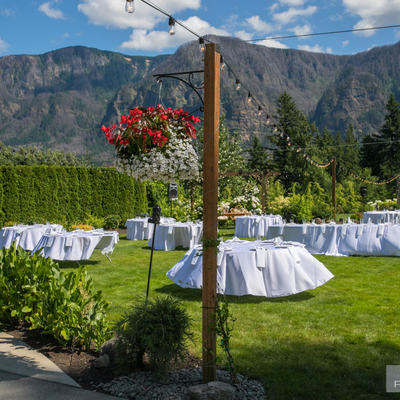 View of the restaurant garden area