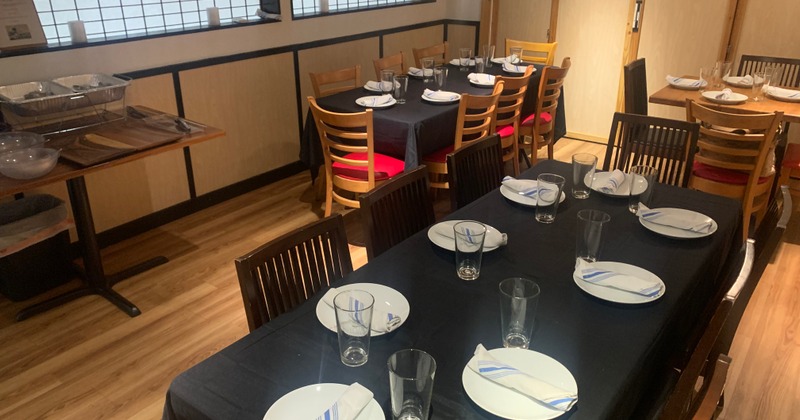 Buffet room set and ready for a dining experience