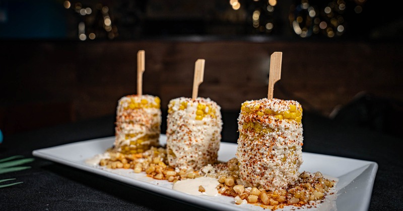 Fire-roasted street corn