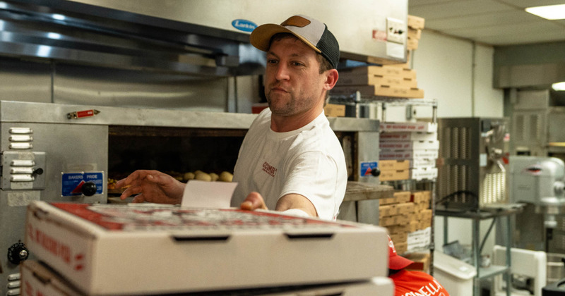 Chef packing food