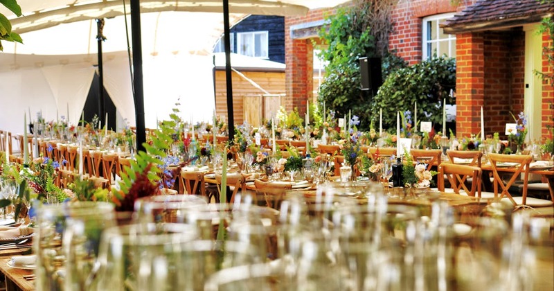 Outdoor event setting