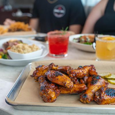 Smoked chicken wings.