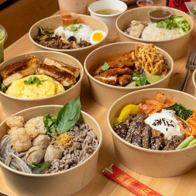 Various food dishes.