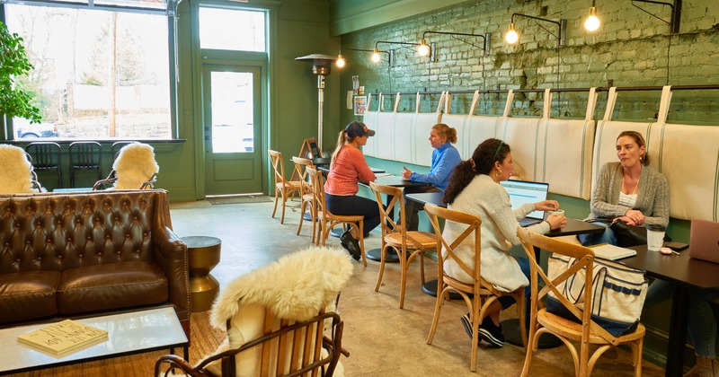 Interior, guests at the tables