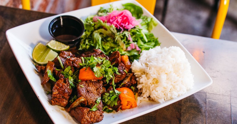Chicken bao buns, closeup