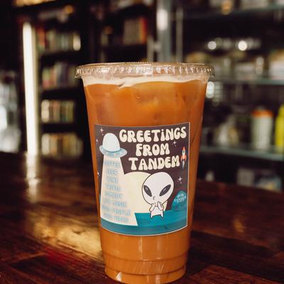 Beverage in plastic cup