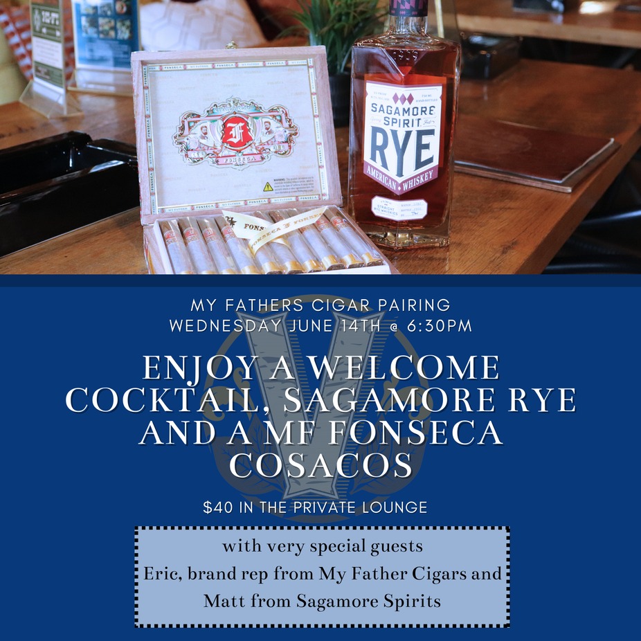 My Father Cigars & Sagamore Spirits pairing event photo