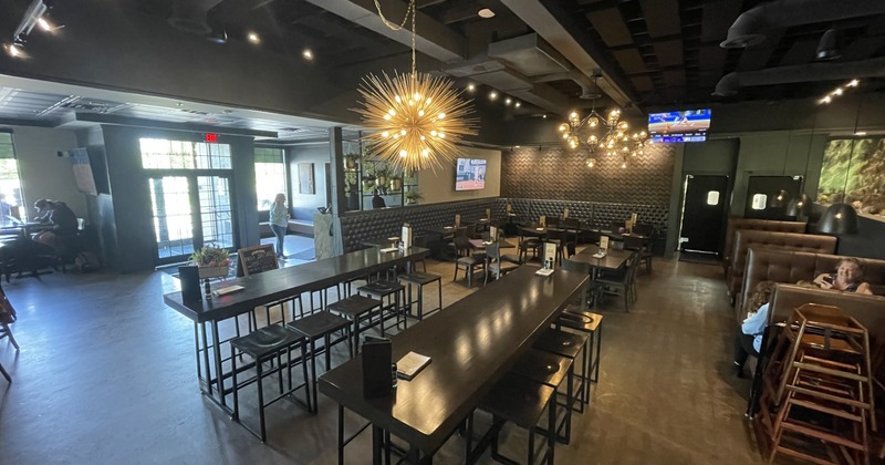 The interior of the bar and grill